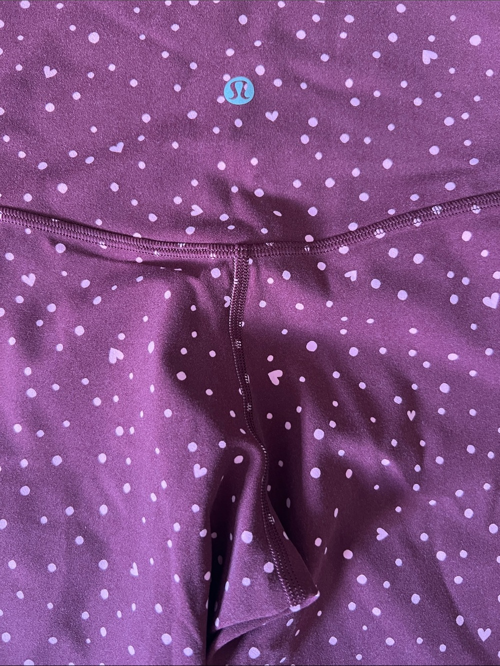 Lululemon Scattered Heart Burgundy Bay Align No Line HR Leggings Size 6 NWT - Picture 5 of 6
